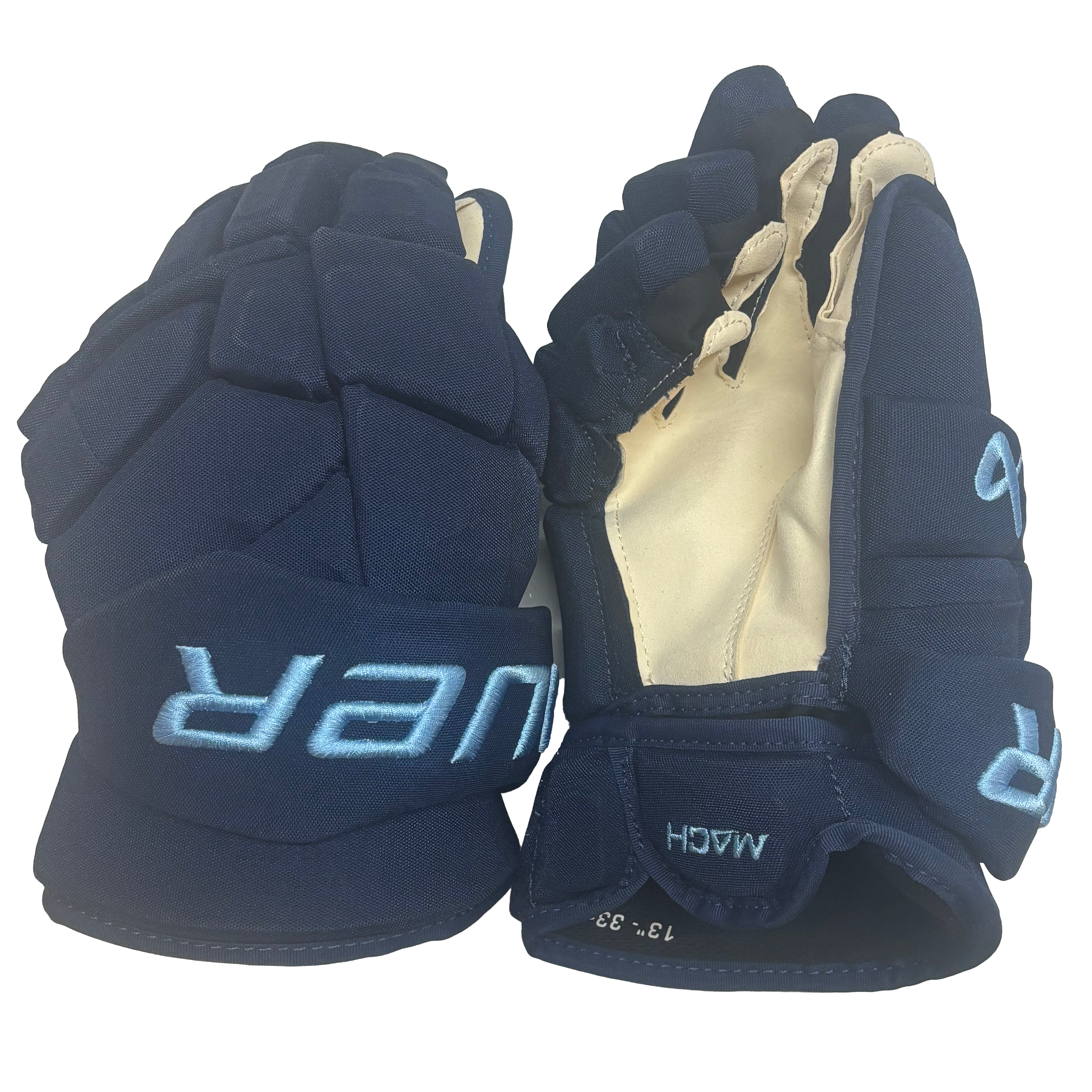Bauer Supreme Mach - PWHL Pro Stock Glove - Toronto Sceptres (Navy/Powder Blue)